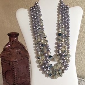 Vintage Four Strand Beaded Necklace.